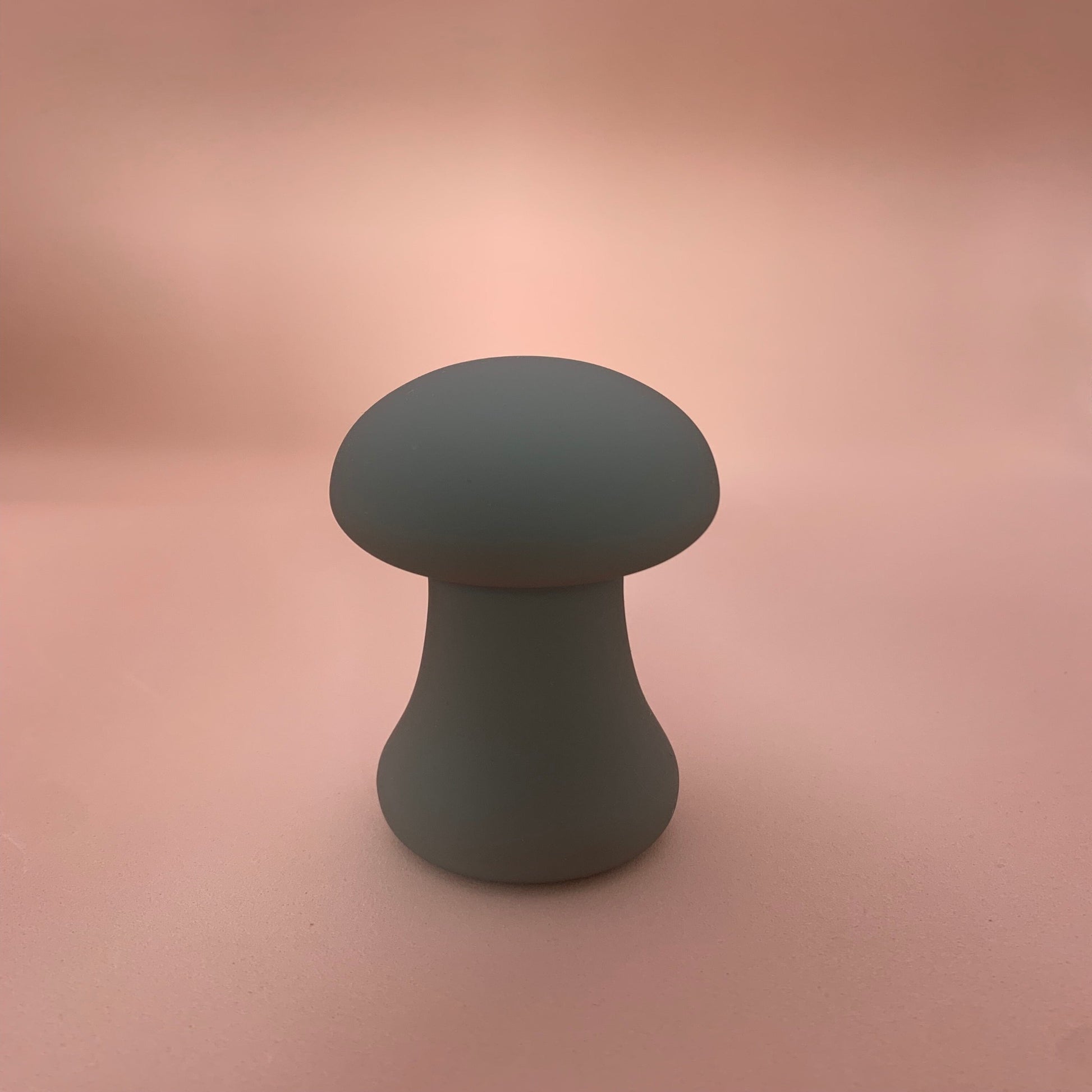 mushroom shaped standing clitoral mini vibrator in colour khaki green 